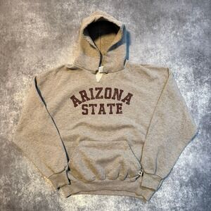 Vintage‎ Russell Athletic Arizona State Sun Devils Hoodie Gray XL Made in Mexico